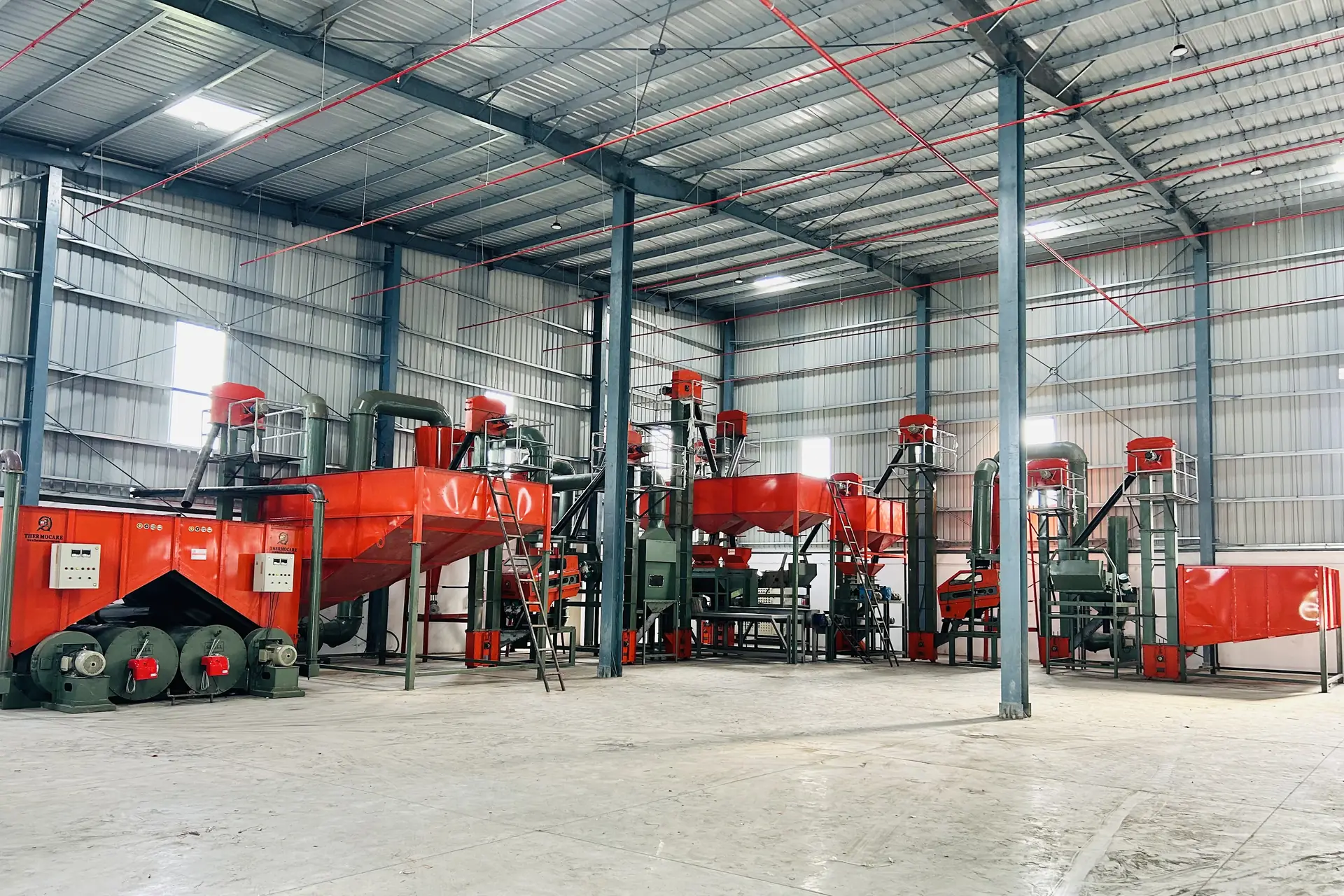 ART Mechatronics cleaning and grading line installed inside a customer's plant shed