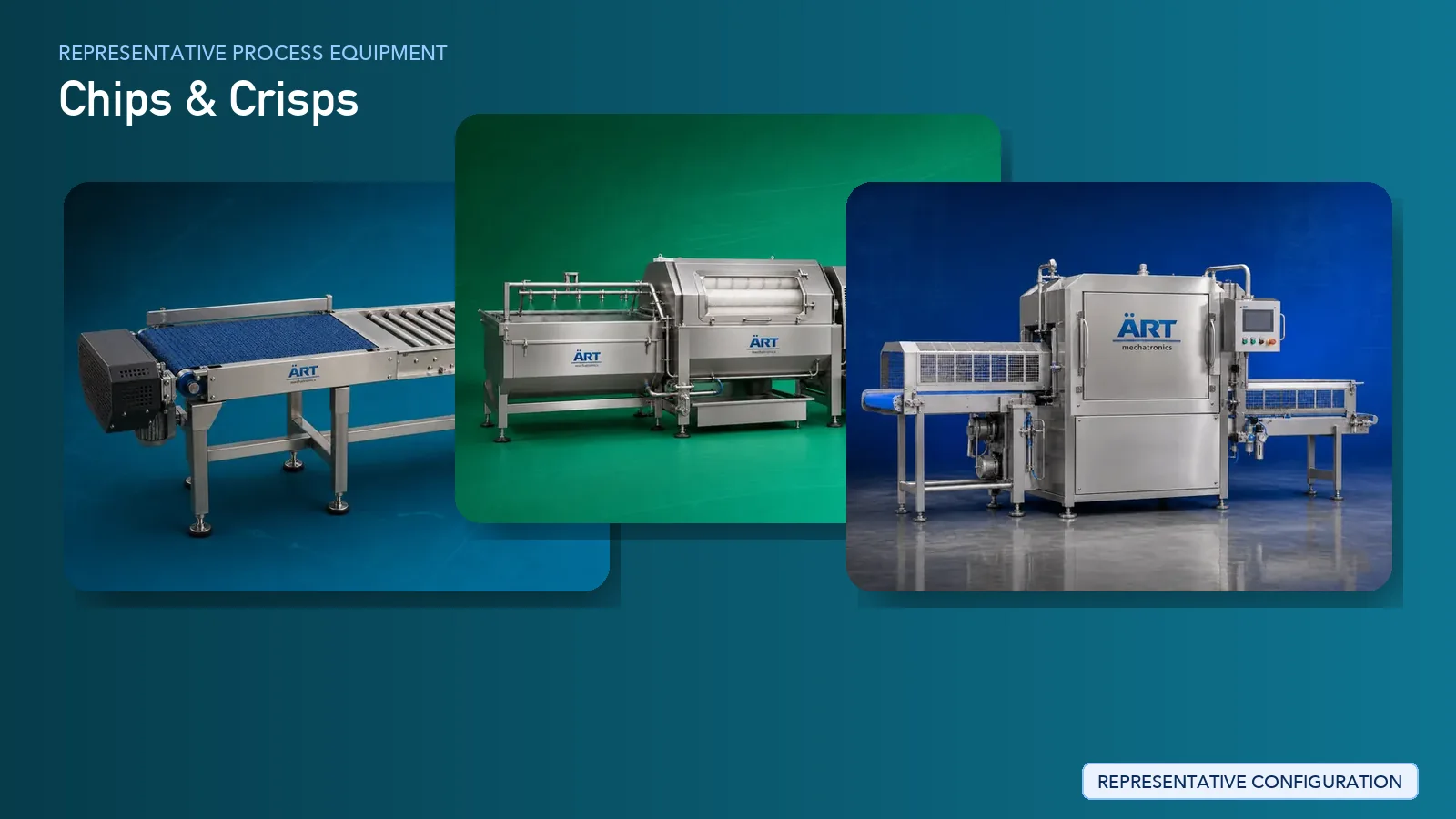 Representative Chips & Crisps process equipment by ART Mechatronics