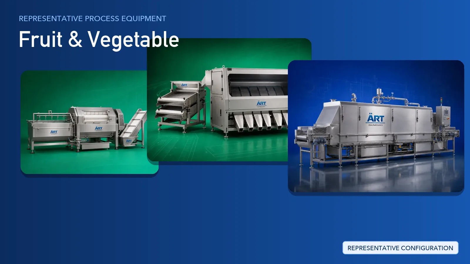 Representative Vegetables Processing Plant & Machinery Solutions process equipment by ART Mechatronics