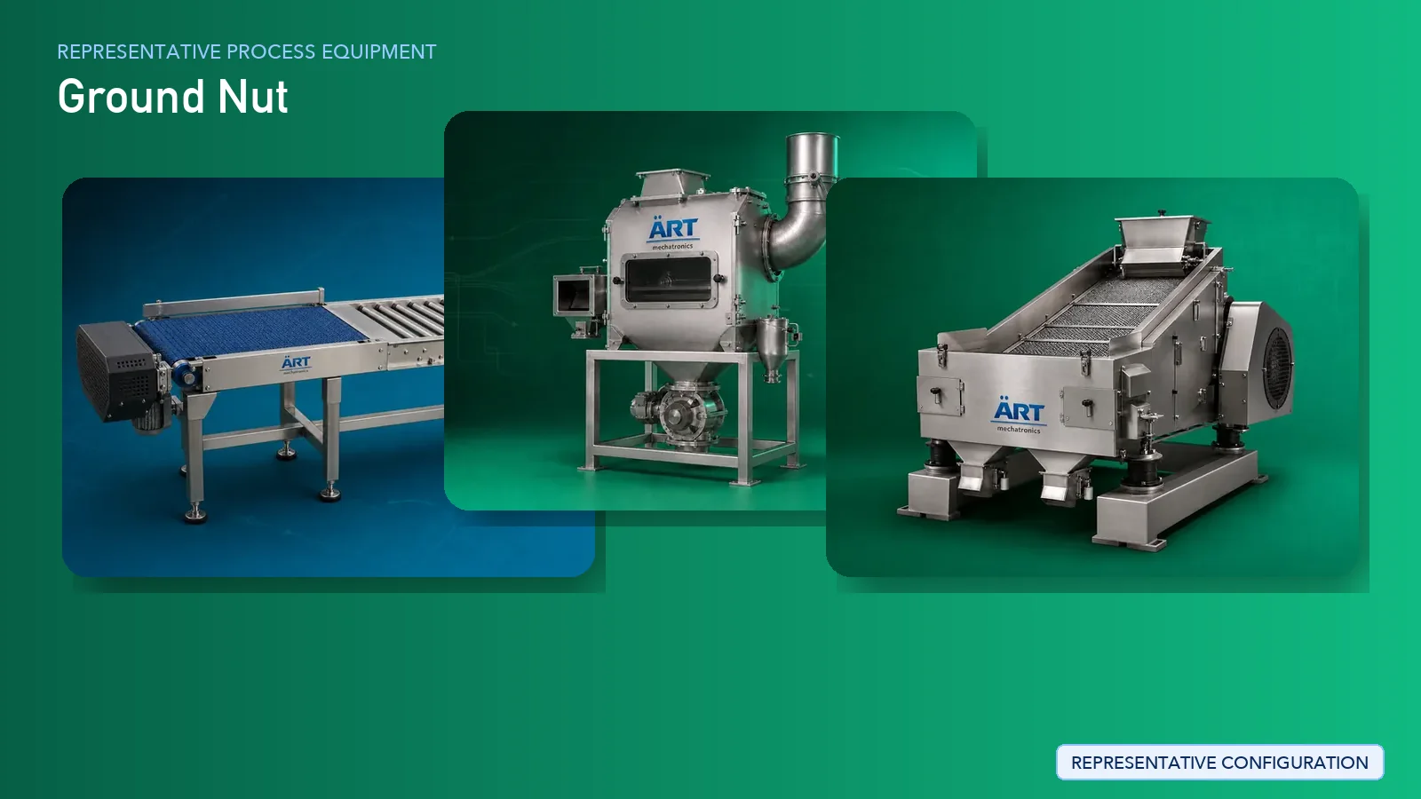 Representative Ground Nut process equipment by ART Mechatronics