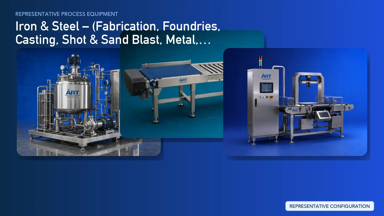 Representative Iron & Steel process equipment by ART Mechatronics