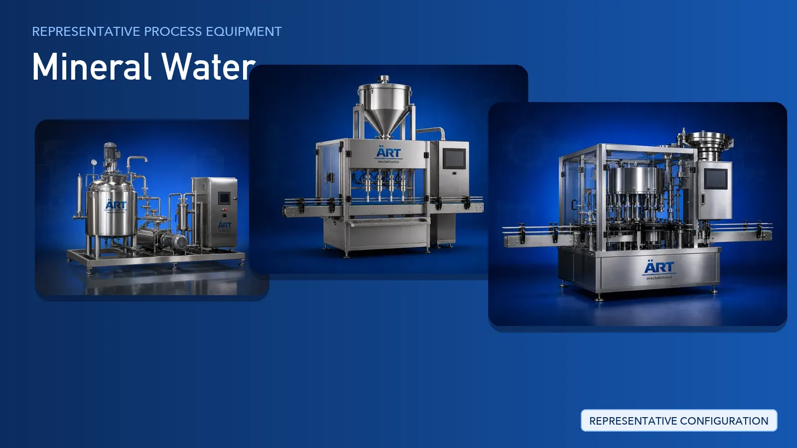 Representative Mineral Water process equipment by ART Mechatronics
