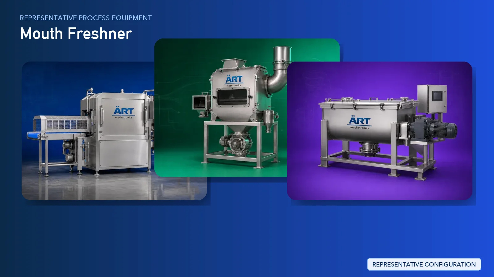 Representative Silver Coated Elaichi (Scented Cardamom) Processing Plant & Machinery Solutions process equipment by ART Mechatronics