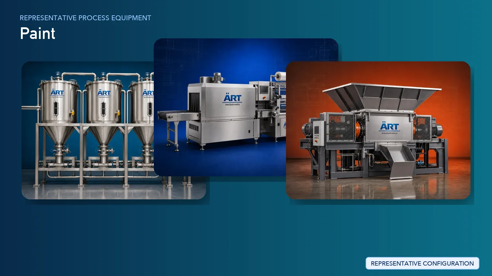 Representative Paint Manufacturing Plant & Machinery Solutions process equipment by ART Mechatronics